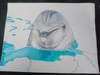 "BLUE" - 9"H x 12"W colored pencil on paper