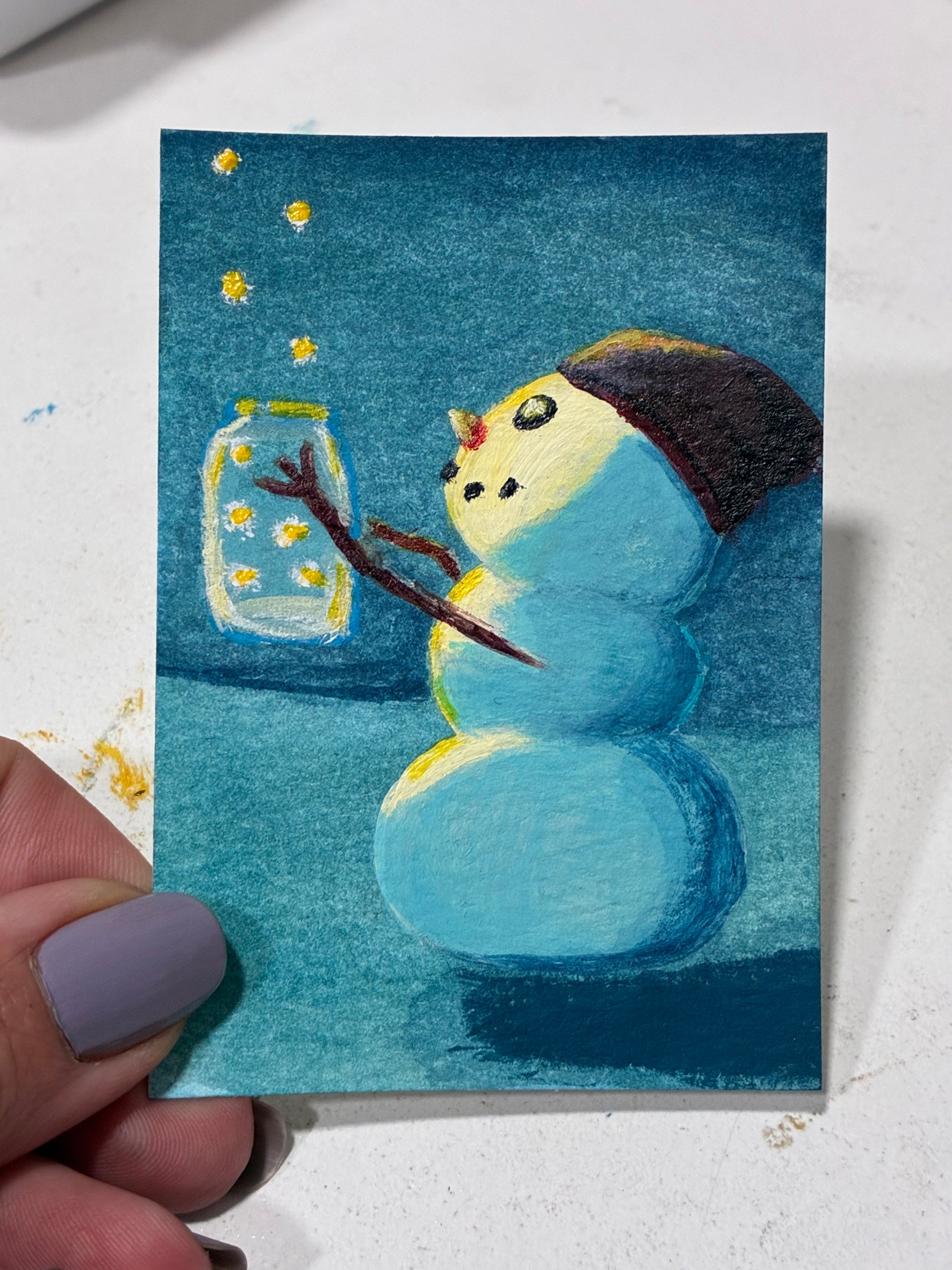 Star Catcher - Miniature Fine Art 2.5"x3.5"