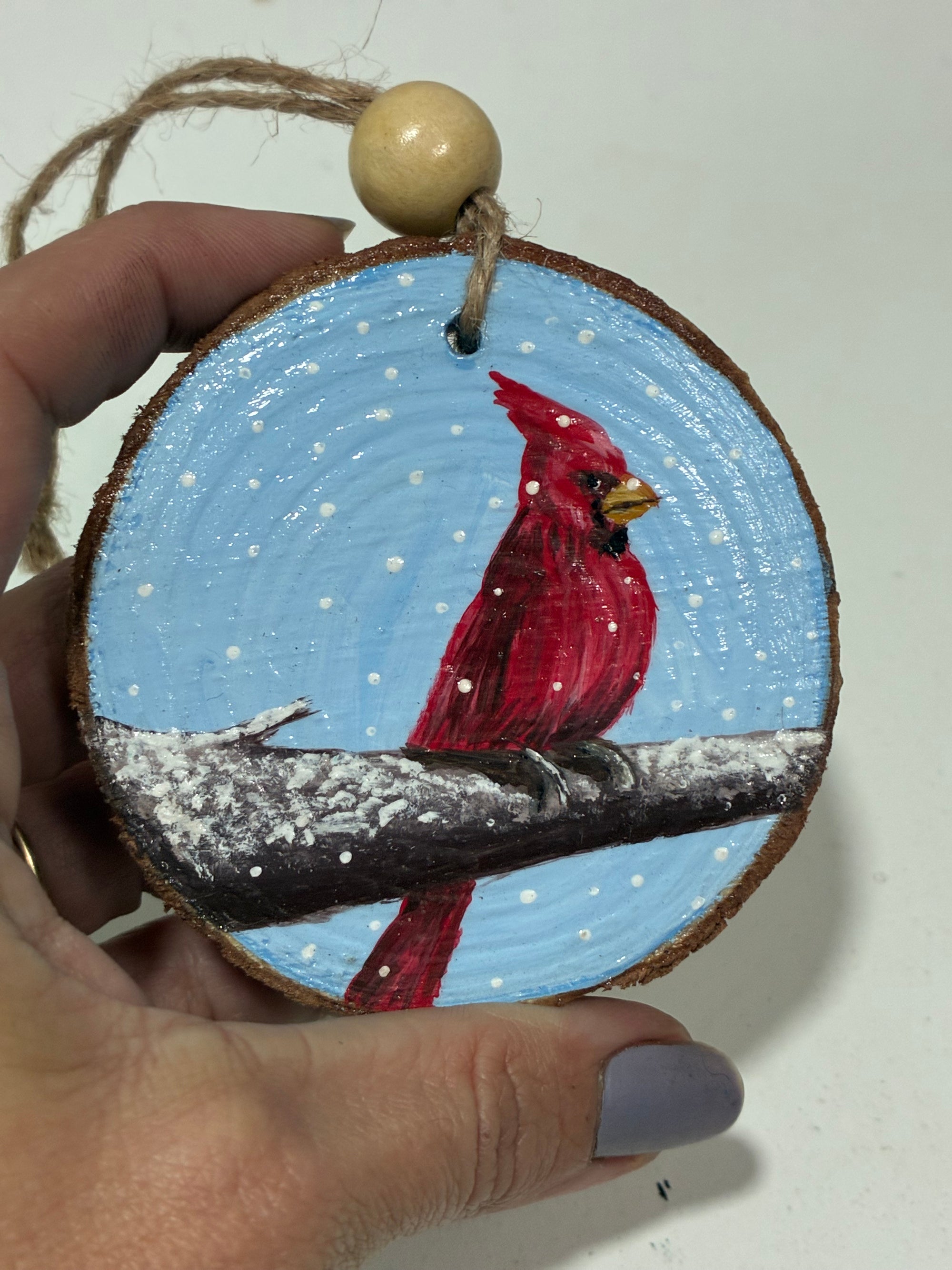 Stillness Touched By Red | Holiday Ornament