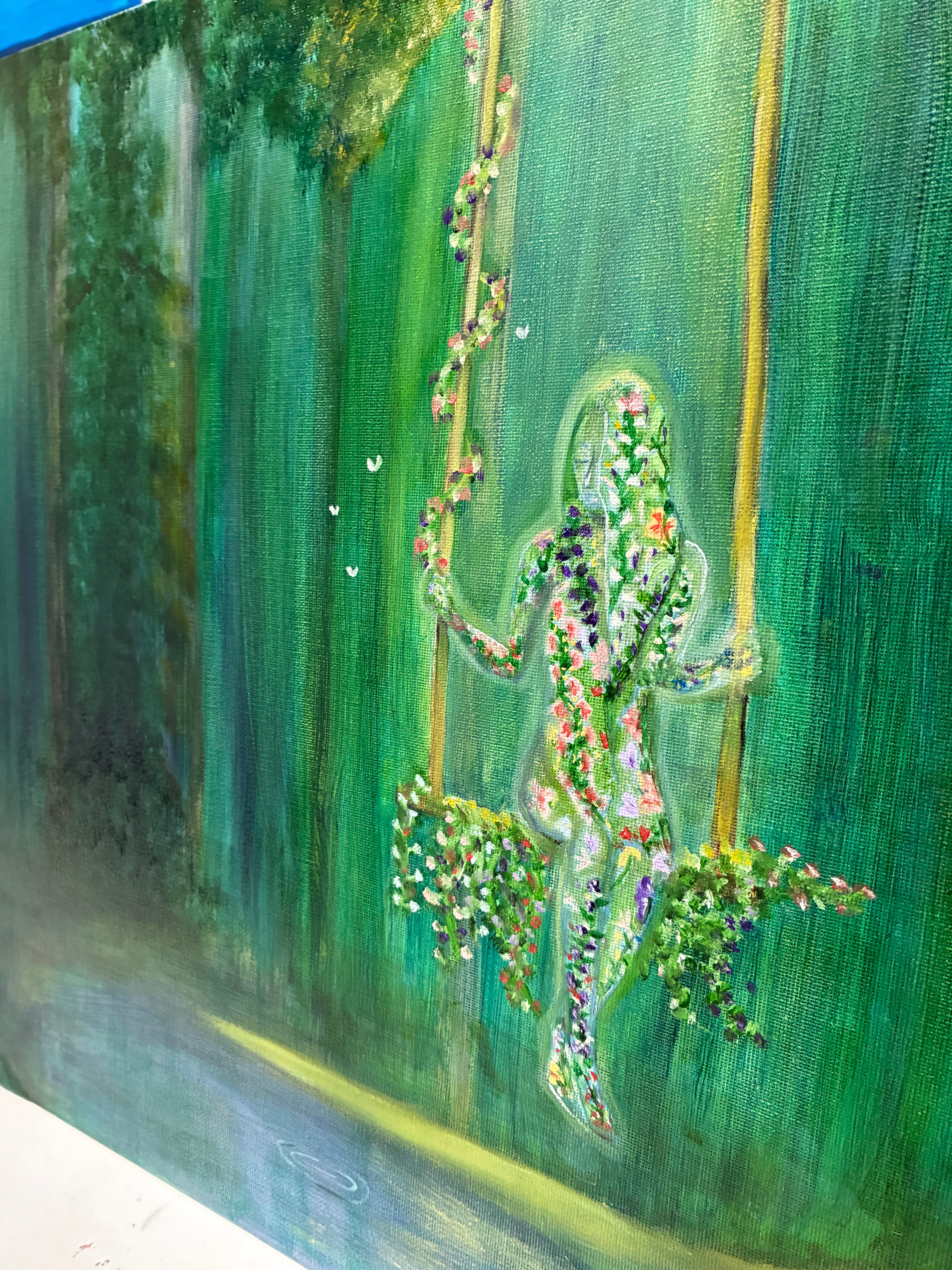 "Silent Bloom" Original oil painting 16"H x 20"W - PRE SELL