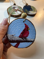 Stillness Touched By Red | Holiday Ornament