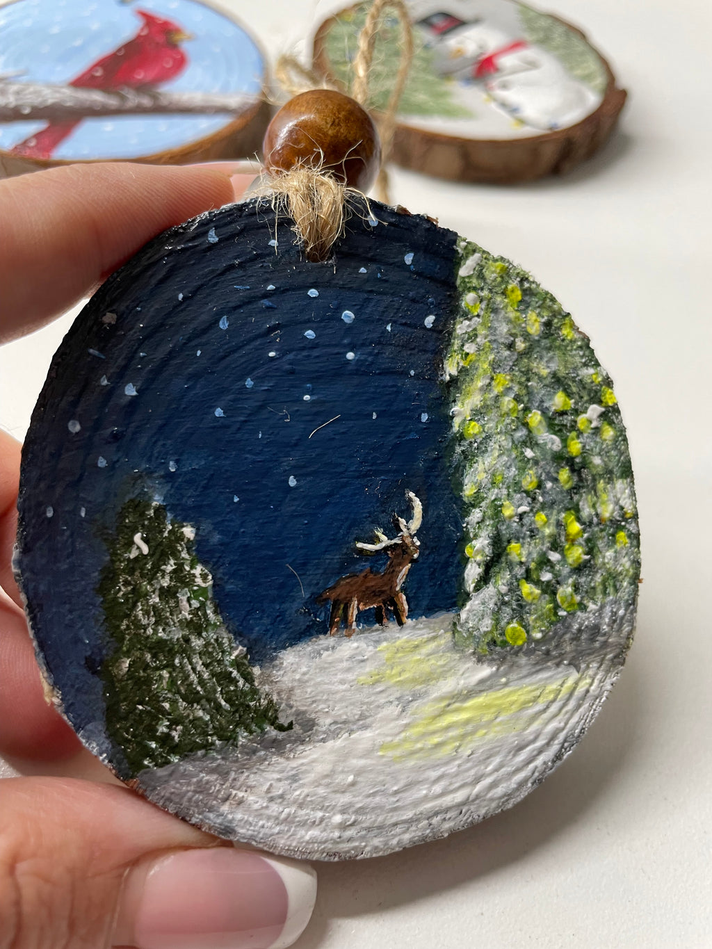 Starlight On The Winter Pines | Holiday Ornament