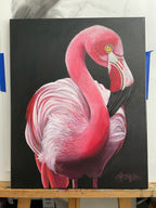 "Pretty in Pink" Original oil painting 20"H x 16"W