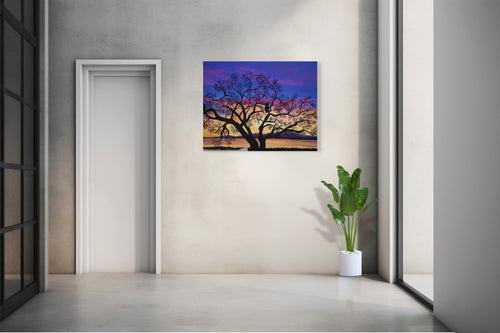 "AWAITING THE DAY" 8"H x 10"W acrylic on canvas board