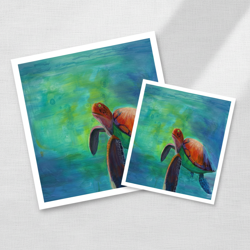 Solo Swim Art Print Mockup